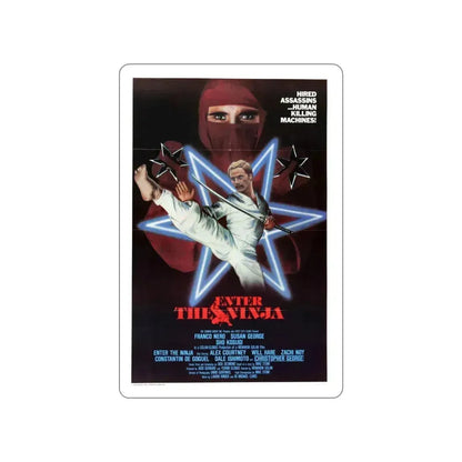 ENTER THE NINJA 1981 Movie Poster STICKER Vinyl Die-Cut Decal 5 Inch - The Sticker Space