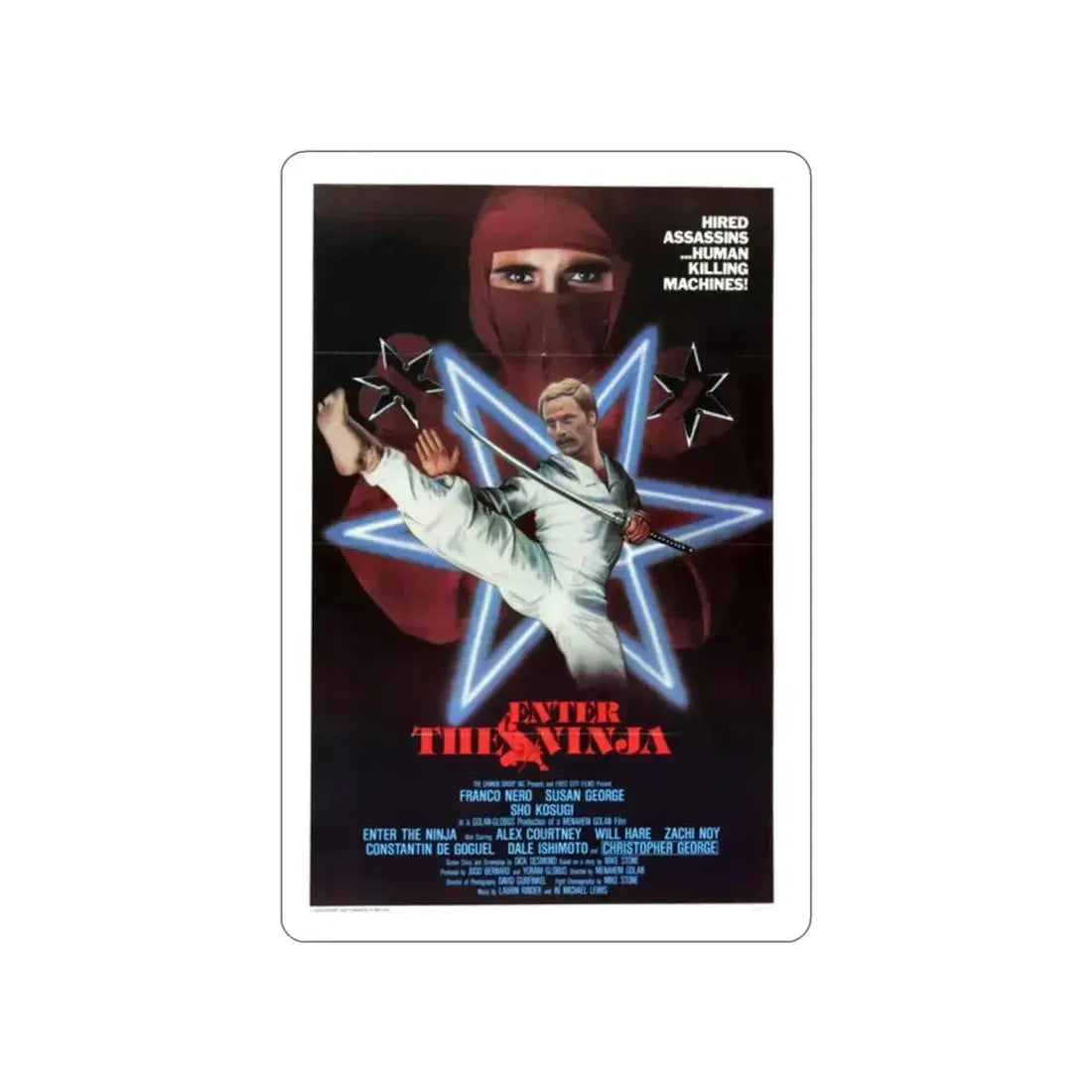 ENTER THE NINJA 1981 Movie Poster STICKER Vinyl Die-Cut Decal - The Sticker Space