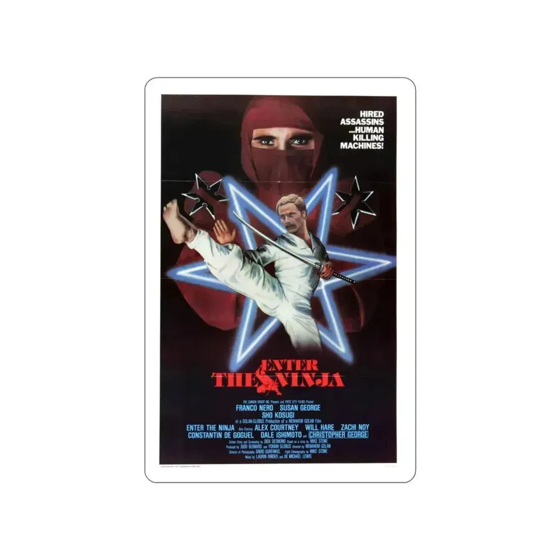 ENTER THE NINJA 1981 Movie Poster STICKER Vinyl Die-Cut Decal - The Sticker Space