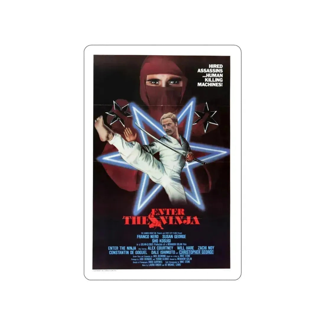 ENTER THE NINJA 1981 Movie Poster STICKER Vinyl Die-Cut Decal - The Sticker Space