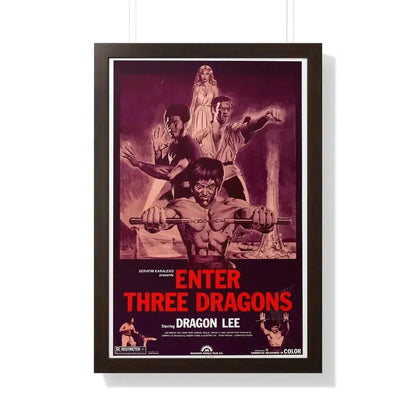 ENTER THREE DRAGONS 1978 - Framed Movie Poster - The Sticker Space
