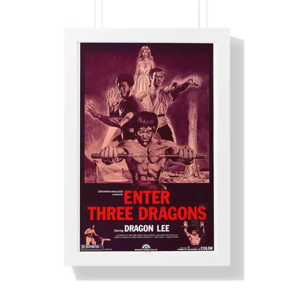 ENTER THREE DRAGONS 1978 - Framed Movie Poster - The Sticker Space