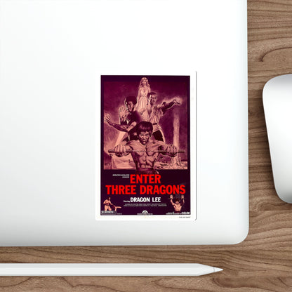 ENTER THREE DRAGONS 1978 Movie Poster STICKER Vinyl Die-Cut Decal-The Sticker Space