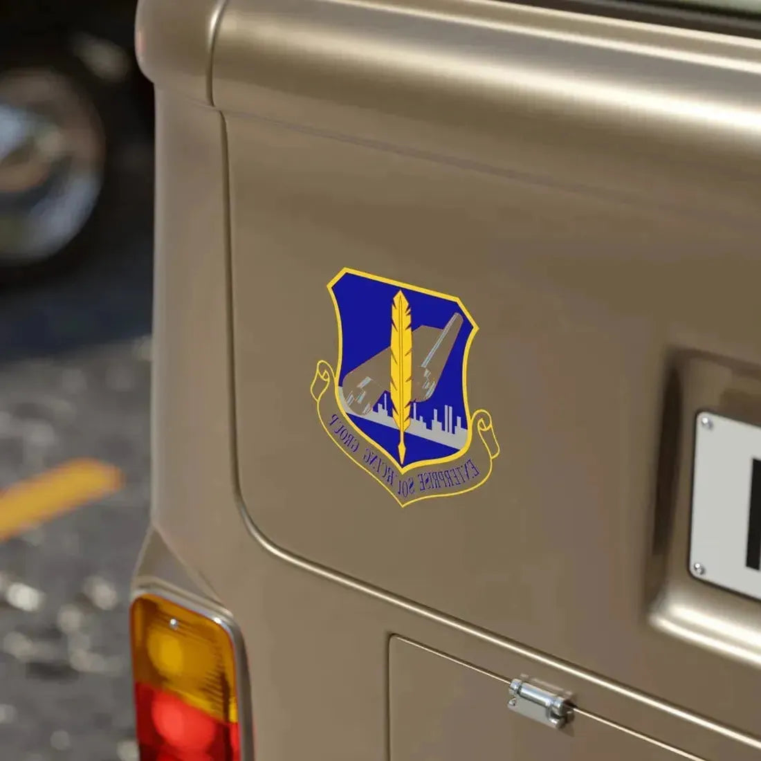 Enterprise Sourcing Group (U.S. Air Force) REVERSE PRINT Transparent Die-Cut STICKER - The Sticker Space