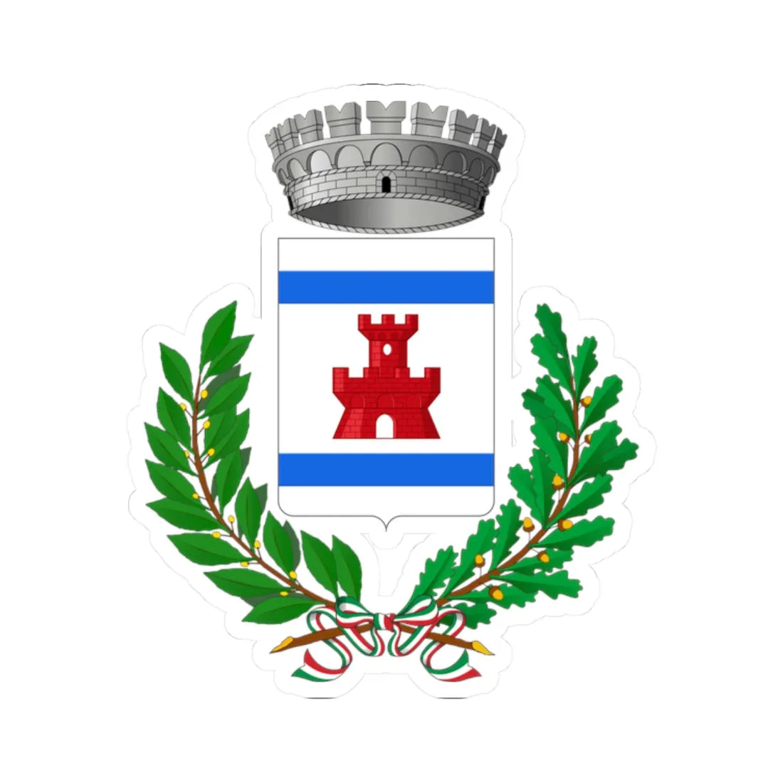 Envie CN-Stemma (Italy) (Coat of Arms) STICKER Vinyl Kiss-Cut Decal 2 Inch White - The Sticker Space