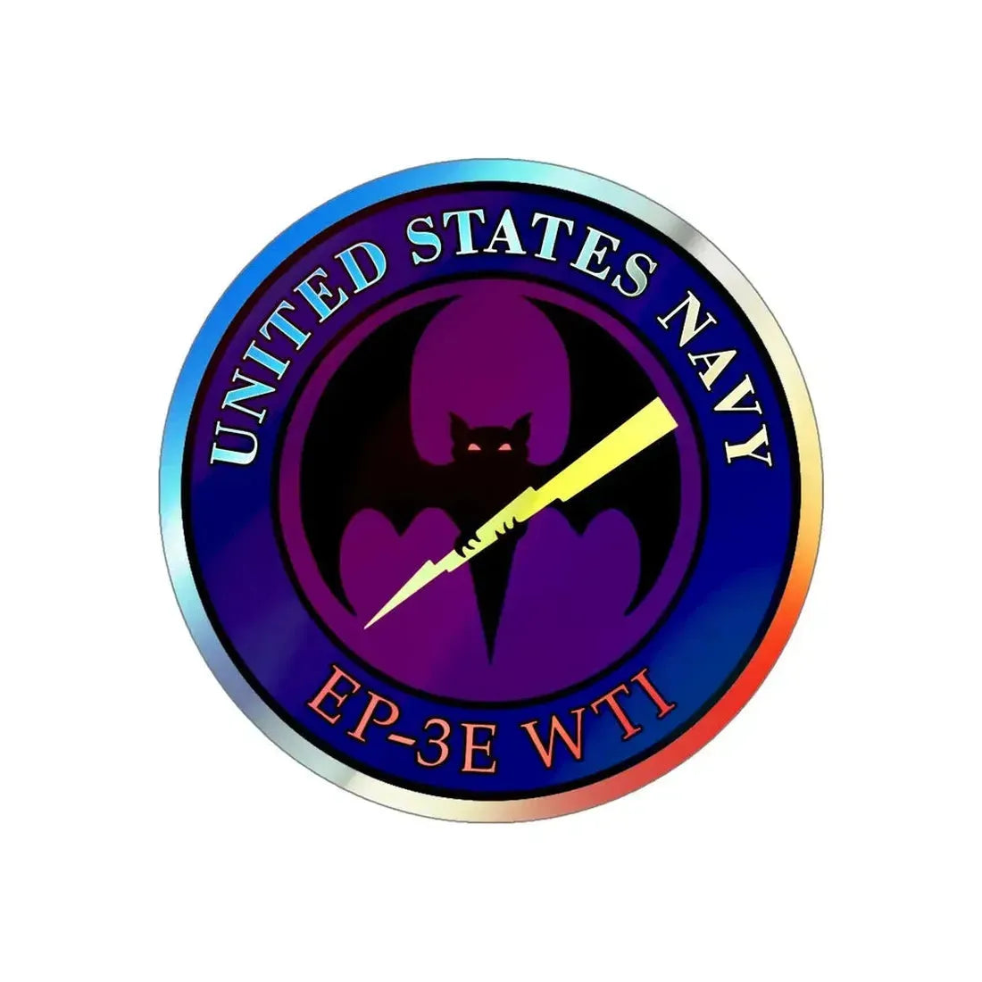 EP 3E WTI Weapons Tactics Instructor (U.S. Navy) Holographic STICKER Die-Cut Vinyl Decal 5 Inch Holographic - The Sticker Space