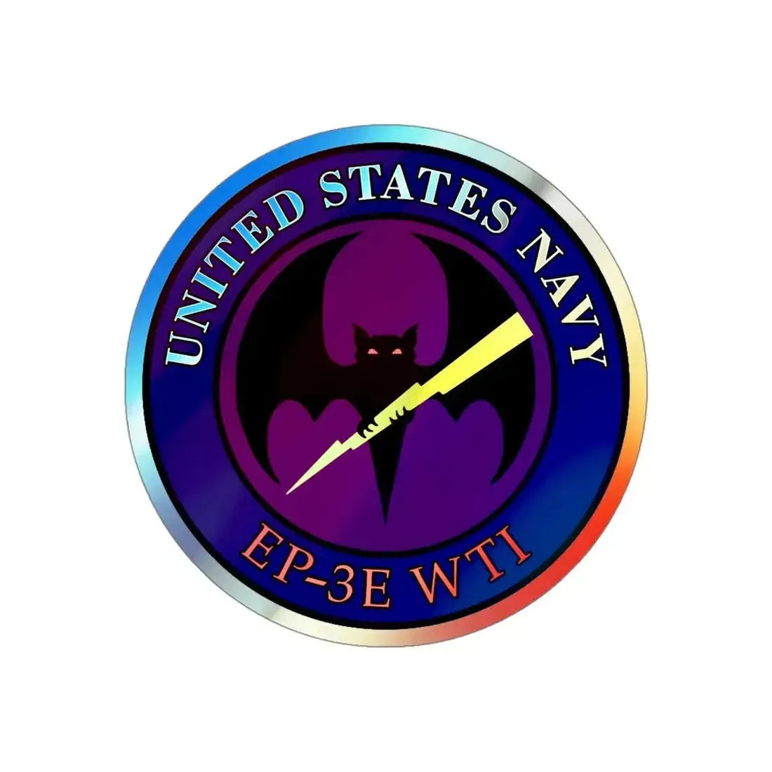 EP 3E WTI Weapons Tactics Instructor (U.S. Navy) Holographic STICKER Die-Cut Vinyl Decal - The Sticker Space