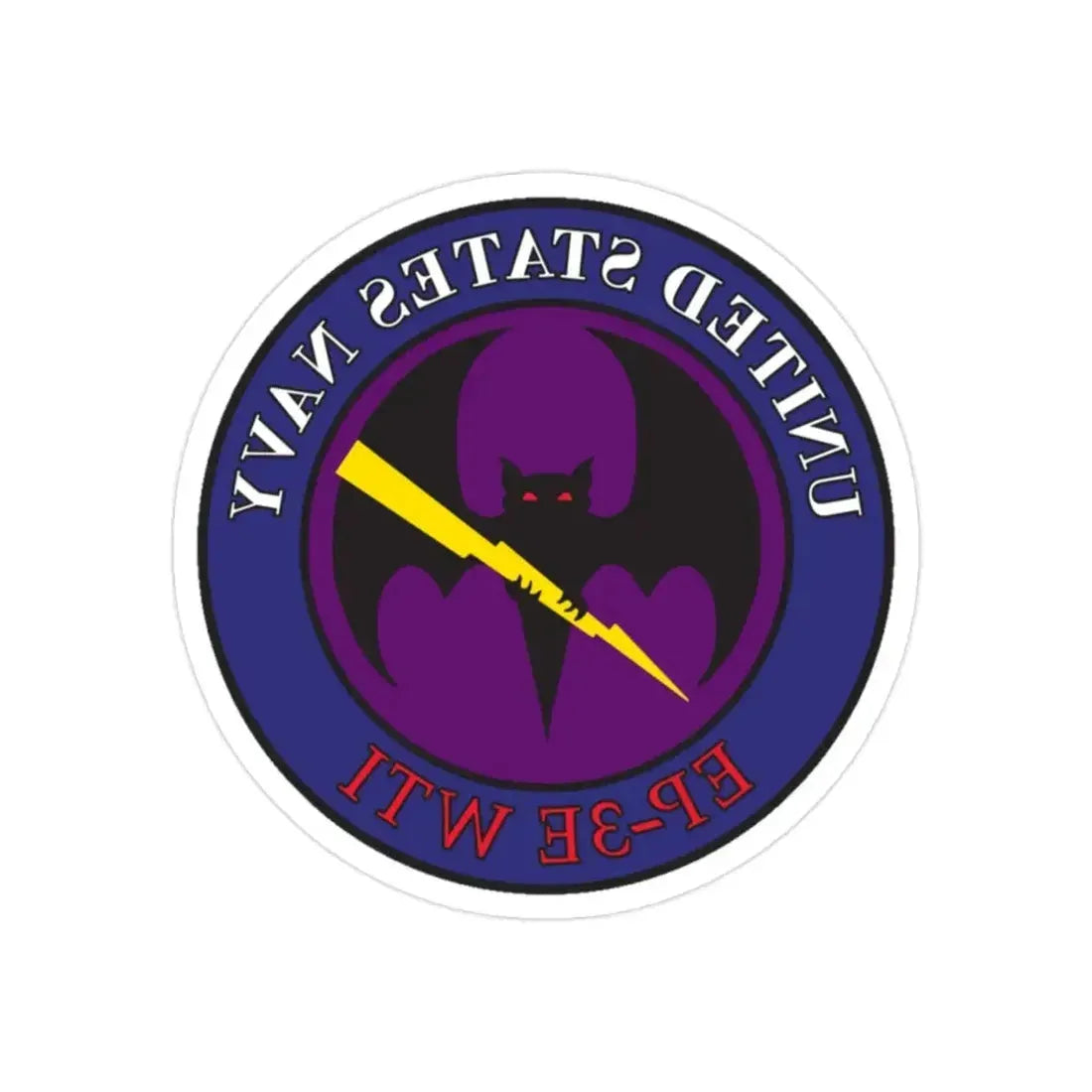 EP 3E WTI Weapons Tactics Instructor (U.S. Navy) REVERSE PRINT Transparent Die-Cut STICKER - The Sticker Space