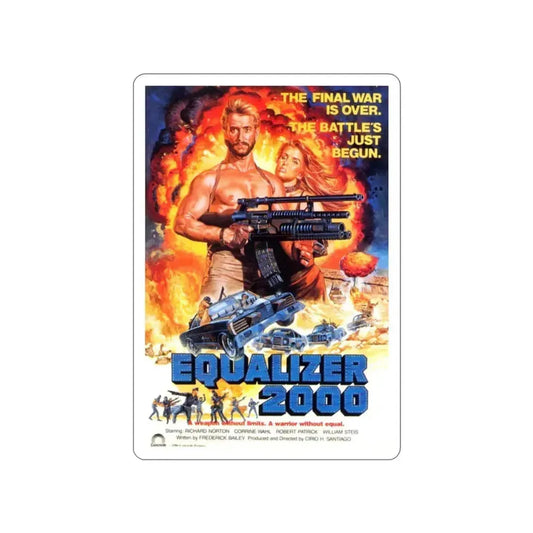 EQUALIZER 2000 1987 Movie Poster STICKER Vinyl Die-Cut Decal 2 Inch - The Sticker Space