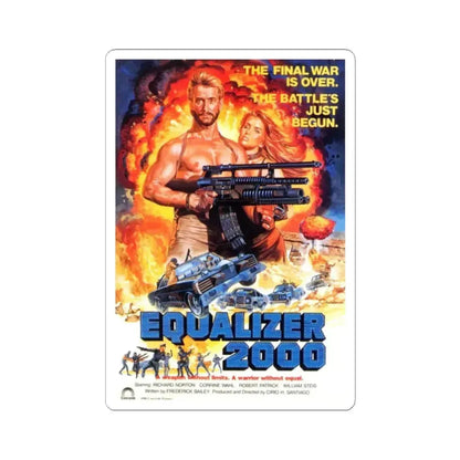 EQUALIZER 2000 1987 Movie Poster - STICKER Vinyl Kiss-Cut Decal 2 Inch White - The Sticker Space