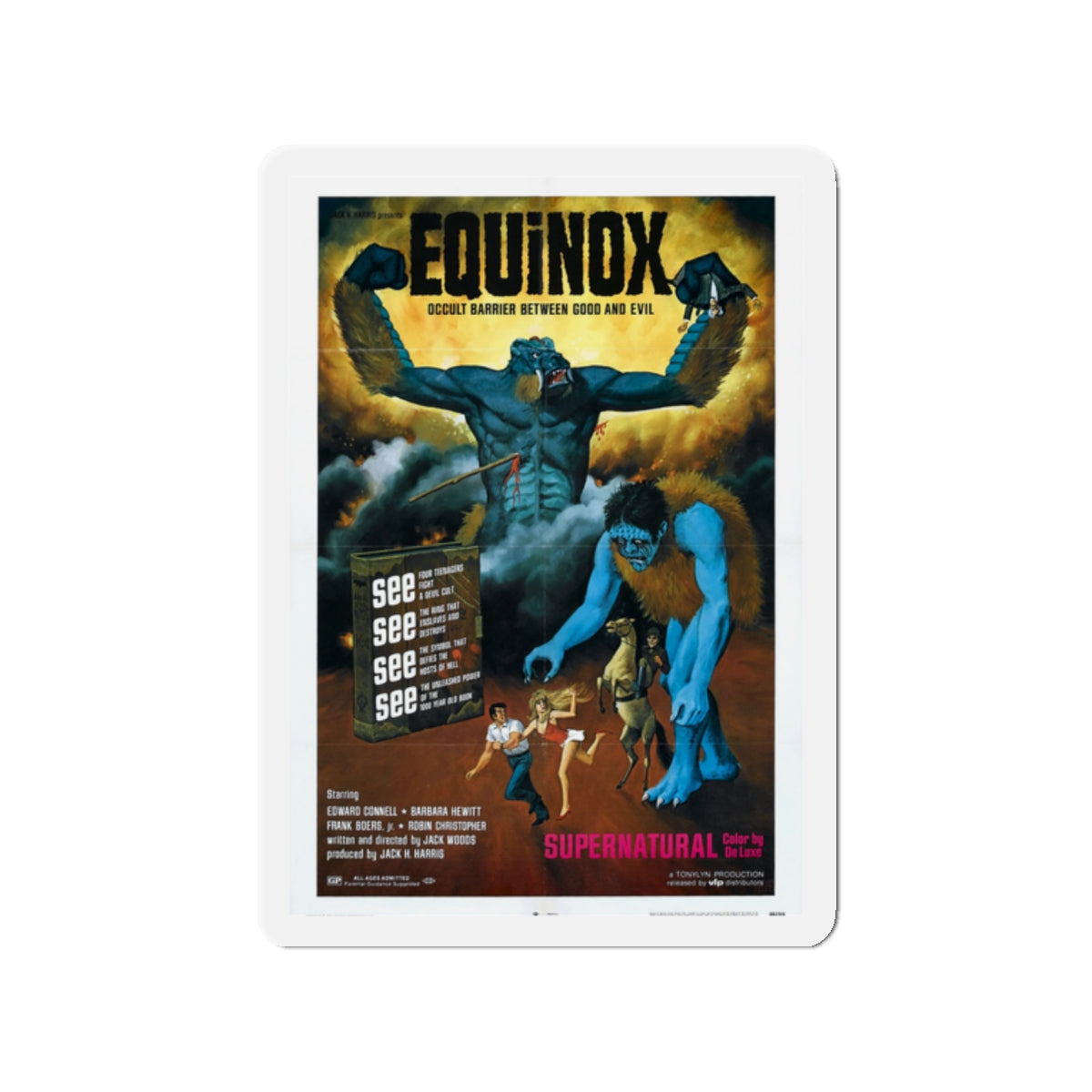 EQUINOX 1970 Movie Poster - Die-Cut Magnet-2" x 2"-The Sticker Space