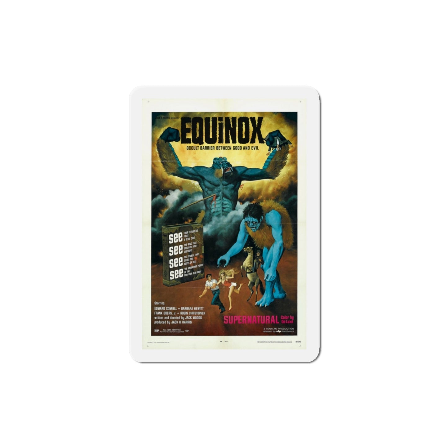 Equinox 1970 Movie Poster Die-Cut Magnet-3 Inch-The Sticker Space