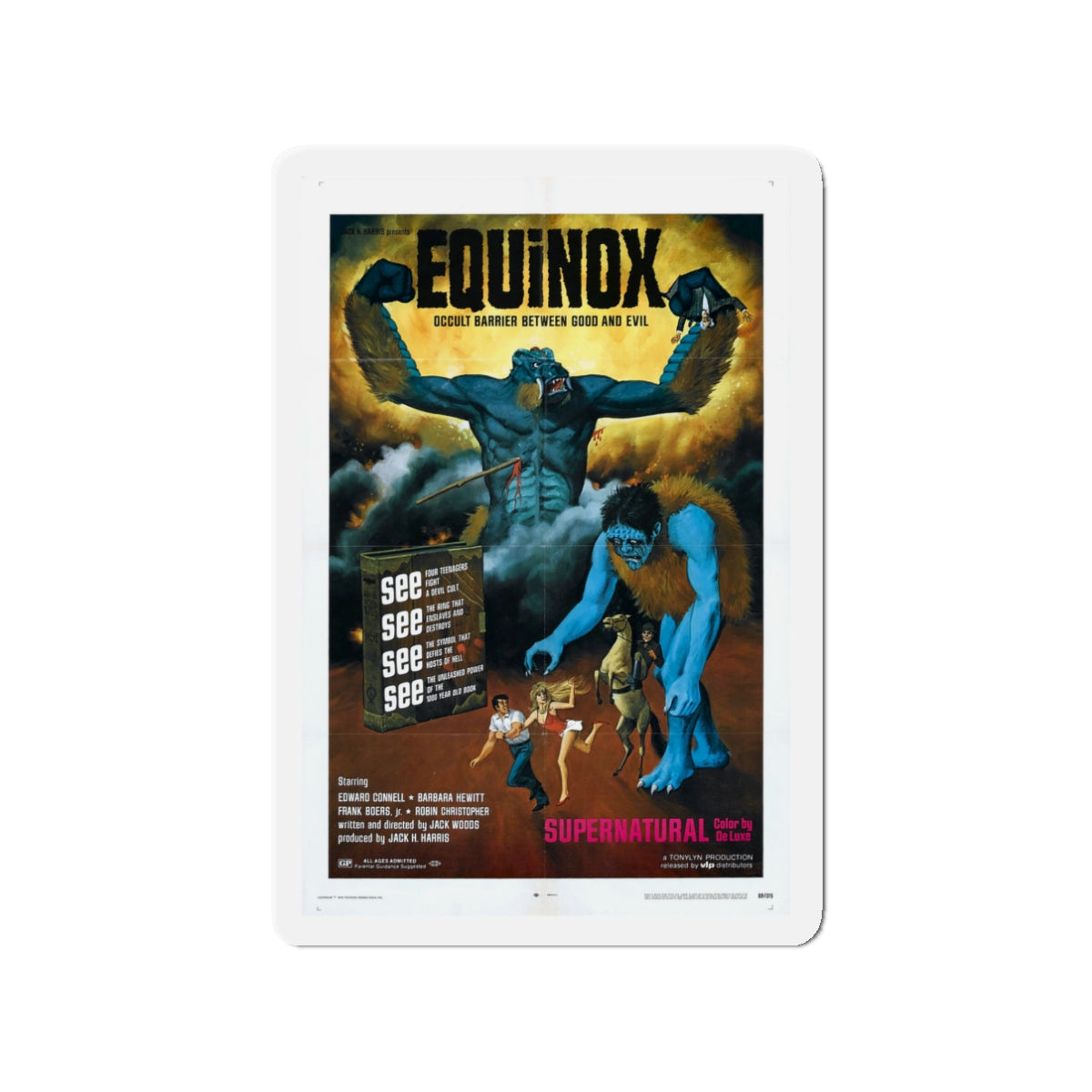 EQUINOX 1970 Movie Poster - Die-Cut Magnet-3" x 3"-The Sticker Space