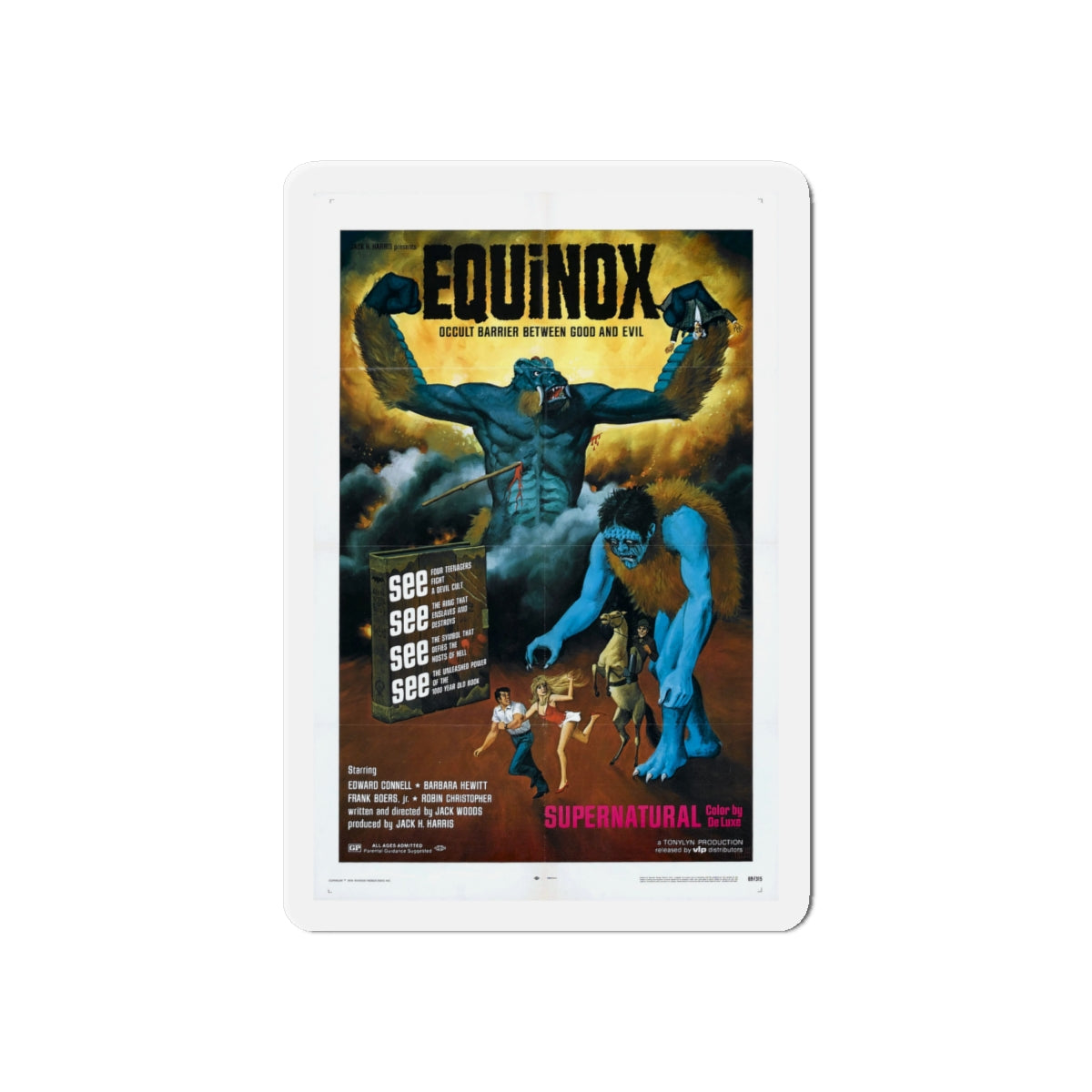 EQUINOX 1970 Movie Poster - Die-Cut Magnet-6 × 6"-The Sticker Space