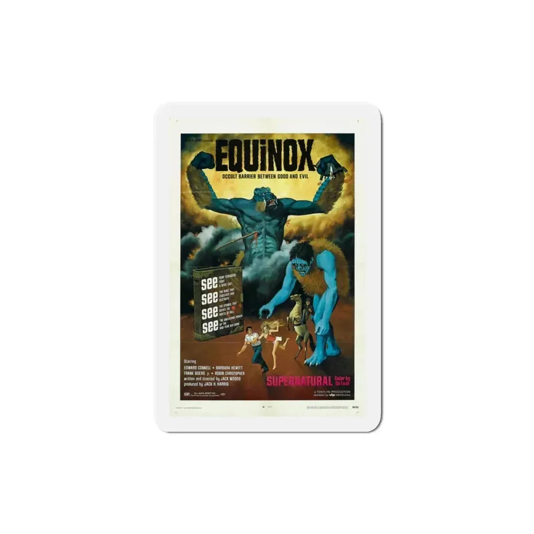 Equinox 1970 Movie Poster Refrigerator Magnet 3 Inch - The Sticker Space