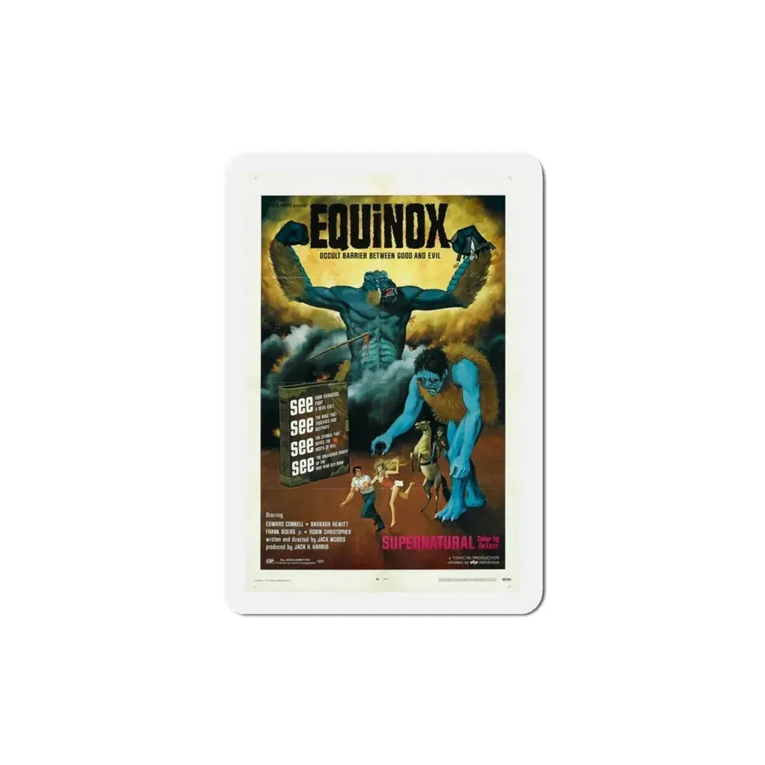 Equinox 1970 Movie Poster Refrigerator Magnet 4 Inch - The Sticker Space