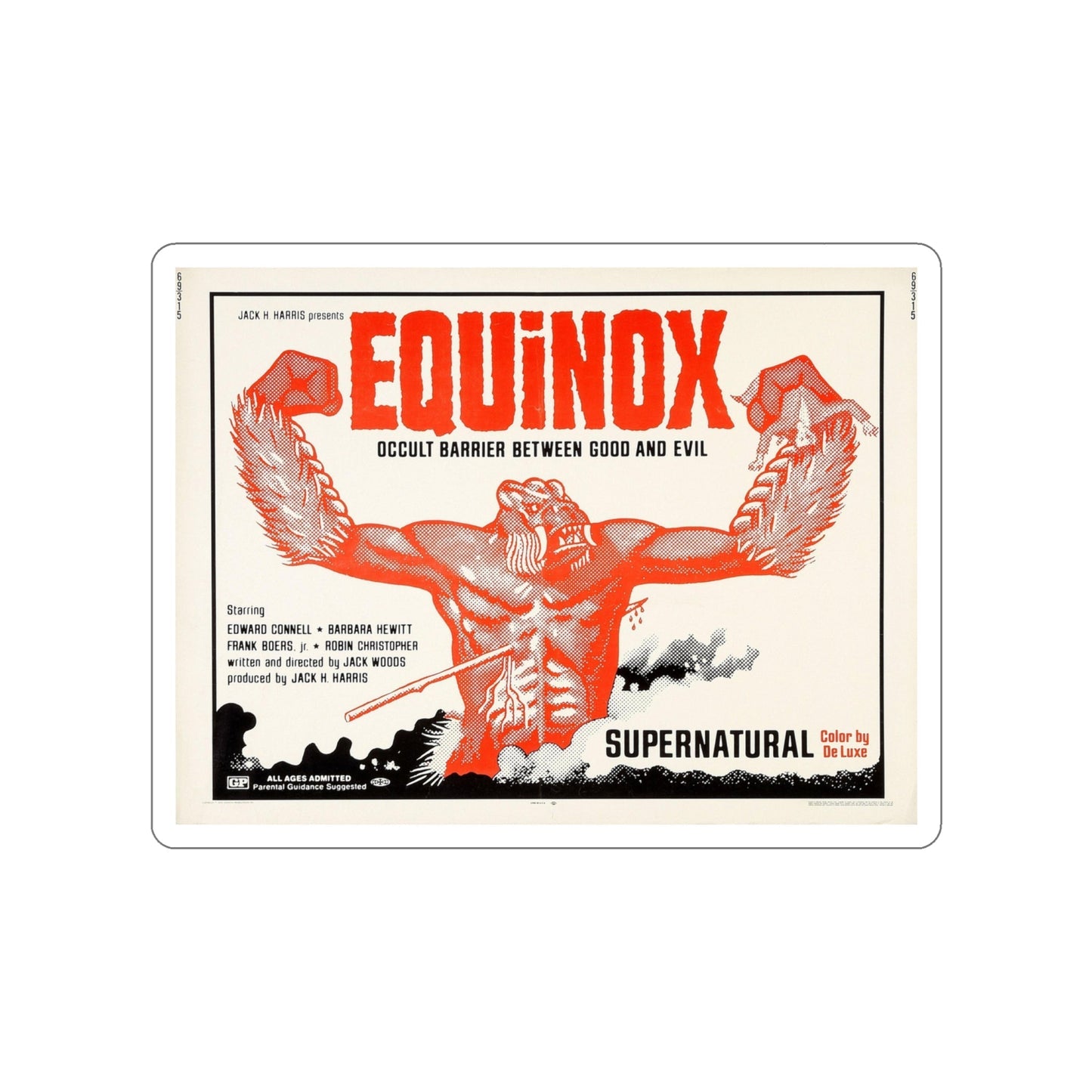 EQUINOX (2) 1970 Movie Poster STICKER Vinyl Die-Cut Decal-4 Inch-The Sticker Space