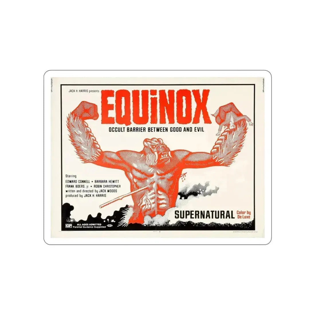 EQUINOX (2) 1970 Movie Poster STICKER Vinyl Die-Cut Decal 4 Inch - The Sticker Space