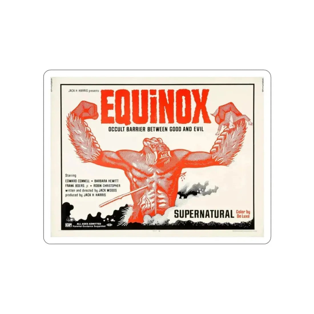 EQUINOX (2) 1970 Movie Poster STICKER Vinyl Die-Cut Decal - The Sticker Space