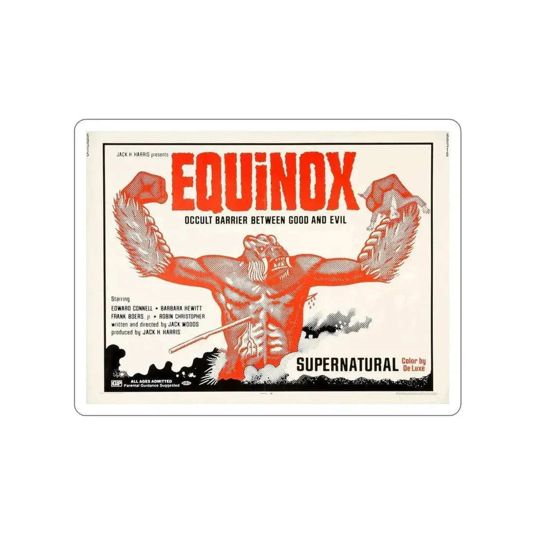 EQUINOX (2) 1970 Movie Poster STICKER Vinyl Die-Cut Decal - The Sticker Space