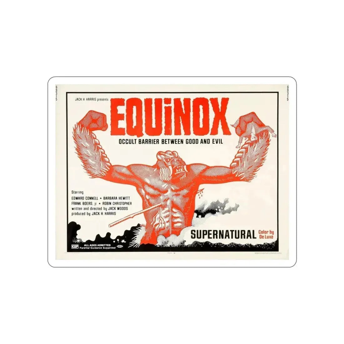 EQUINOX (2) 1970 Movie Poster STICKER Vinyl Die-Cut Decal - The Sticker Space