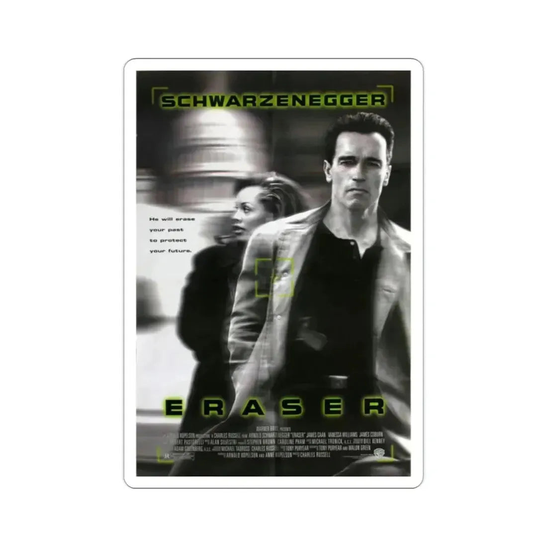 Eraser 1996 Movie Poster STICKER Vinyl Die-Cut Decal 2 Inch - The Sticker Space