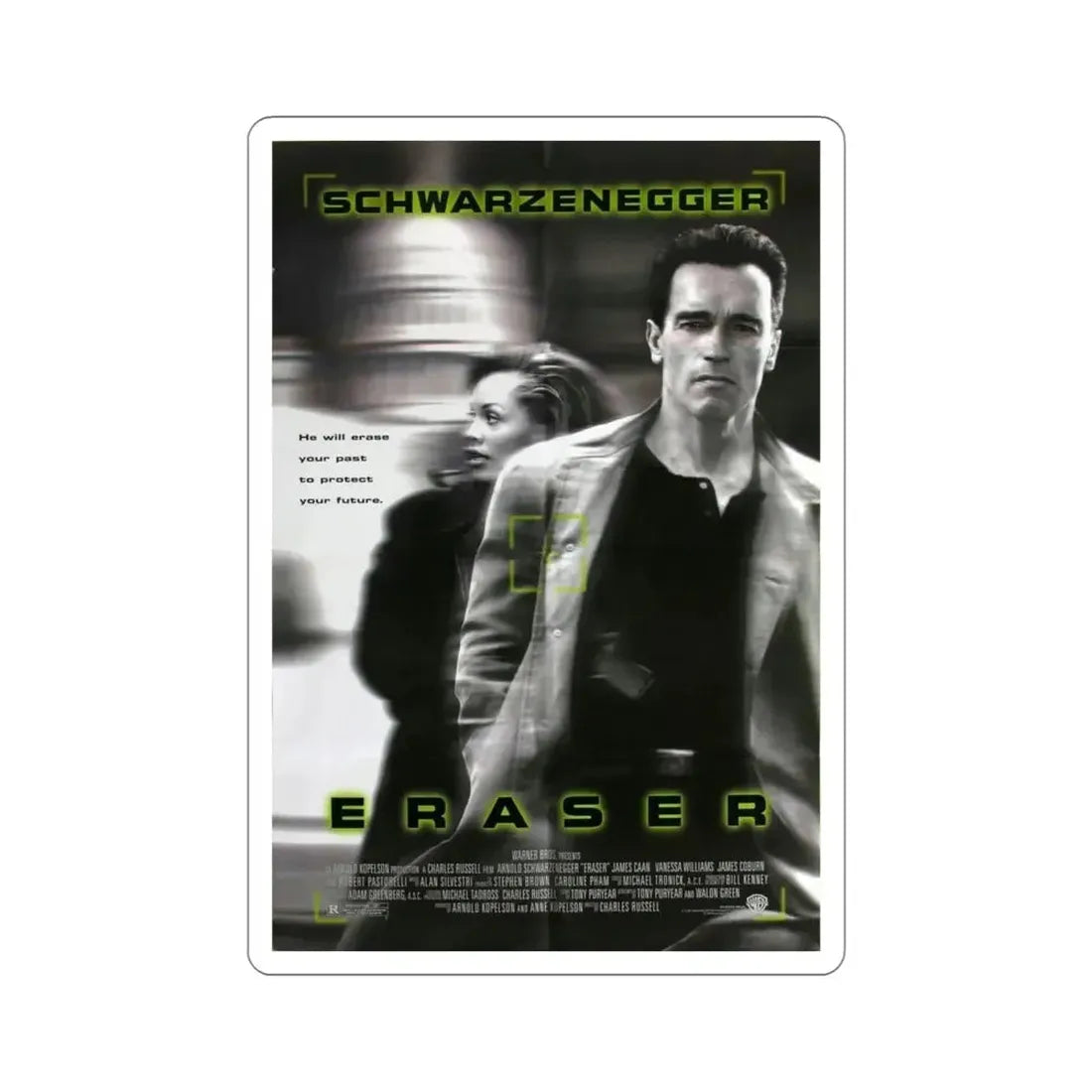 Eraser 1996 Movie Poster STICKER Vinyl Die-Cut Decal - The Sticker Space