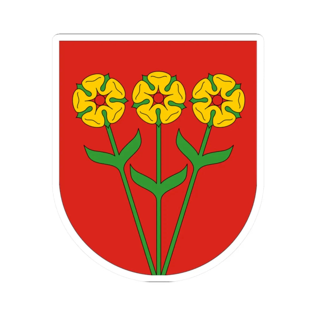 Erb stropkov (Slovakia) (Coat of Arms) STICKER Vinyl Kiss-Cut Decal 2 Inch White - The Sticker Space