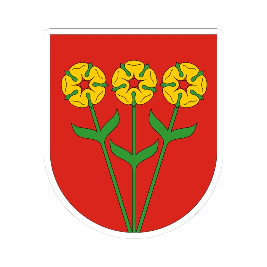 Erb stropkov (Slovakia) (Coat of Arms) STICKER Vinyl Kiss-Cut Decal 3 Inch White - The Sticker Space