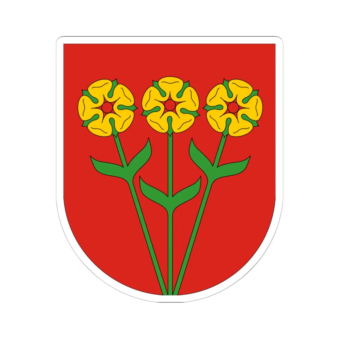 Erb stropkov (Slovakia) (Coat of Arms) STICKER Vinyl Kiss-Cut Decal 6 Inch White - The Sticker Space