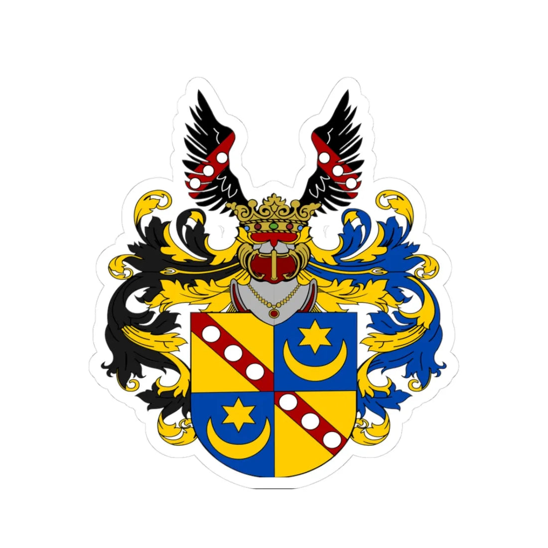 Erbs herb poprawiony (Poland) (Coat of Arms) STICKER Vinyl Kiss-Cut Decal 3 Inch White - The Sticker Space