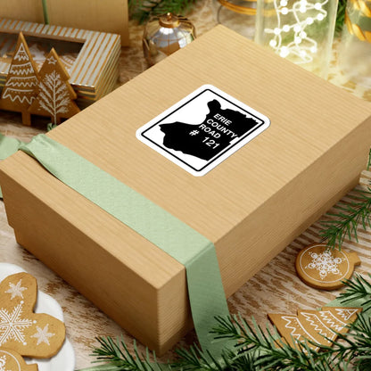 Erie County 121 NY (New York) (Road Sign) STICKER Vinyl Kiss-Cut Decal - The Sticker Space