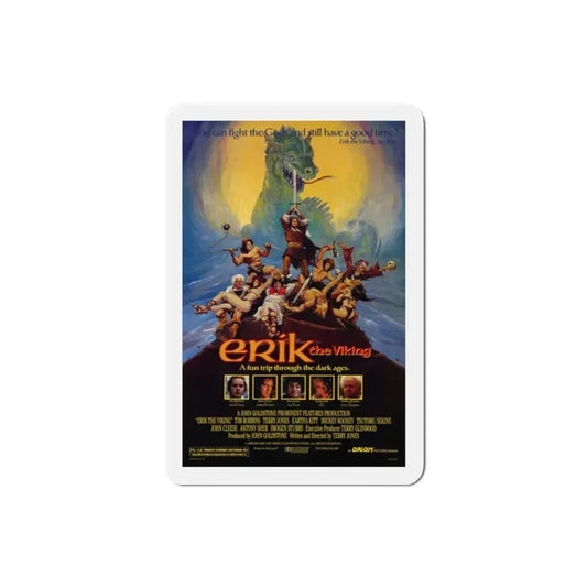 Erik the Viking 1989 Movie Poster Refrigerator Magnet 2 Inch - The Sticker Space
