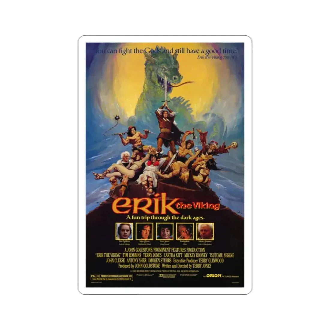 Erik the Viking 1989 Movie Poster STICKER Vinyl Die-Cut Decal - The Sticker Space