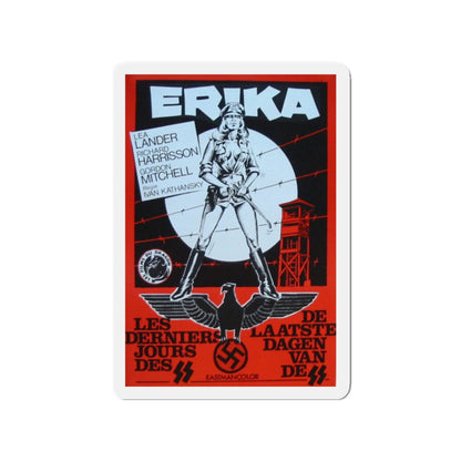 ERIKA (ACHTUNG DESERT TIGERS) 1977 Movie Poster - Die-Cut Magnet-3" x 3"-The Sticker Space