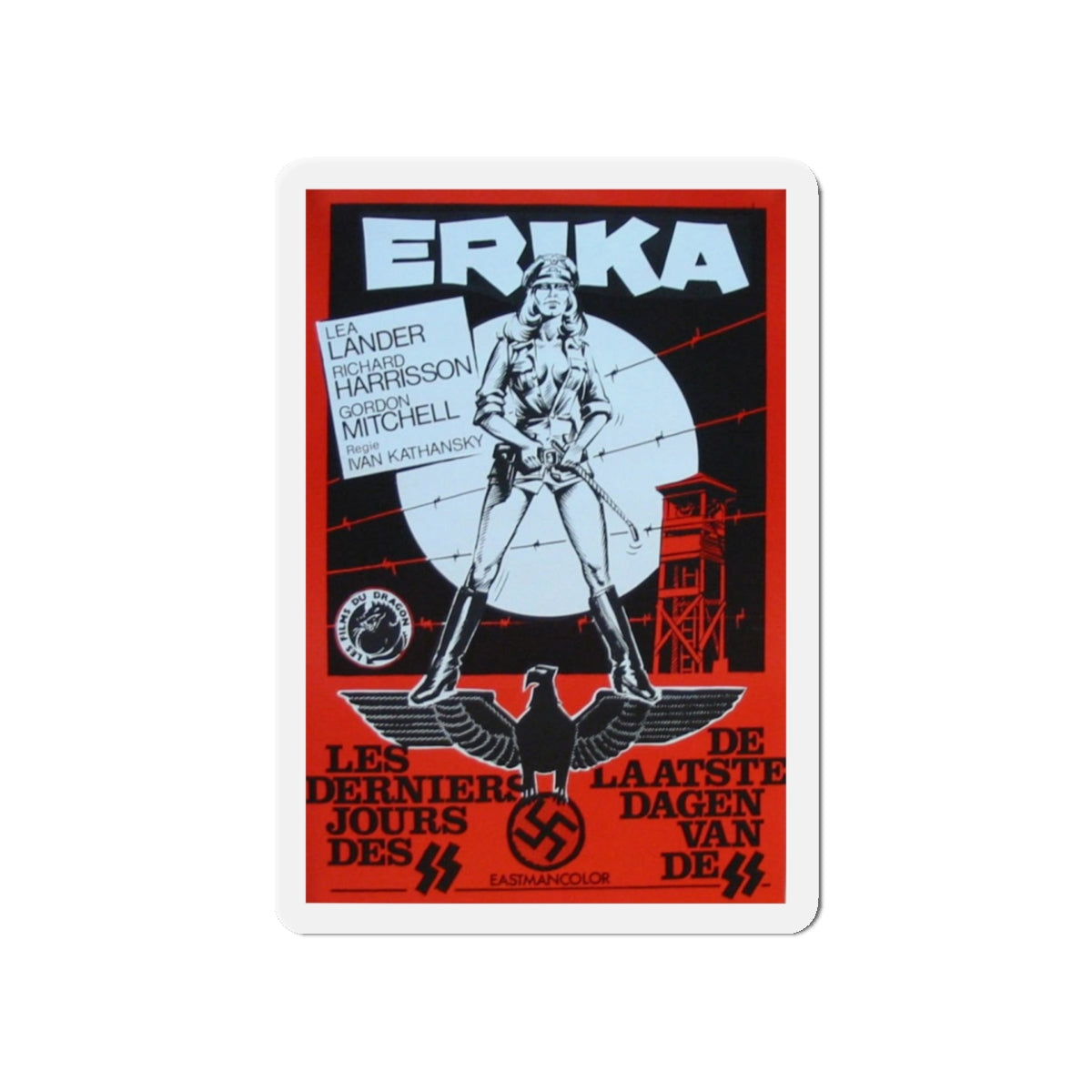 ERIKA (ACHTUNG DESERT TIGERS) 1977 Movie Poster - Die-Cut Magnet-5" x 5"-The Sticker Space