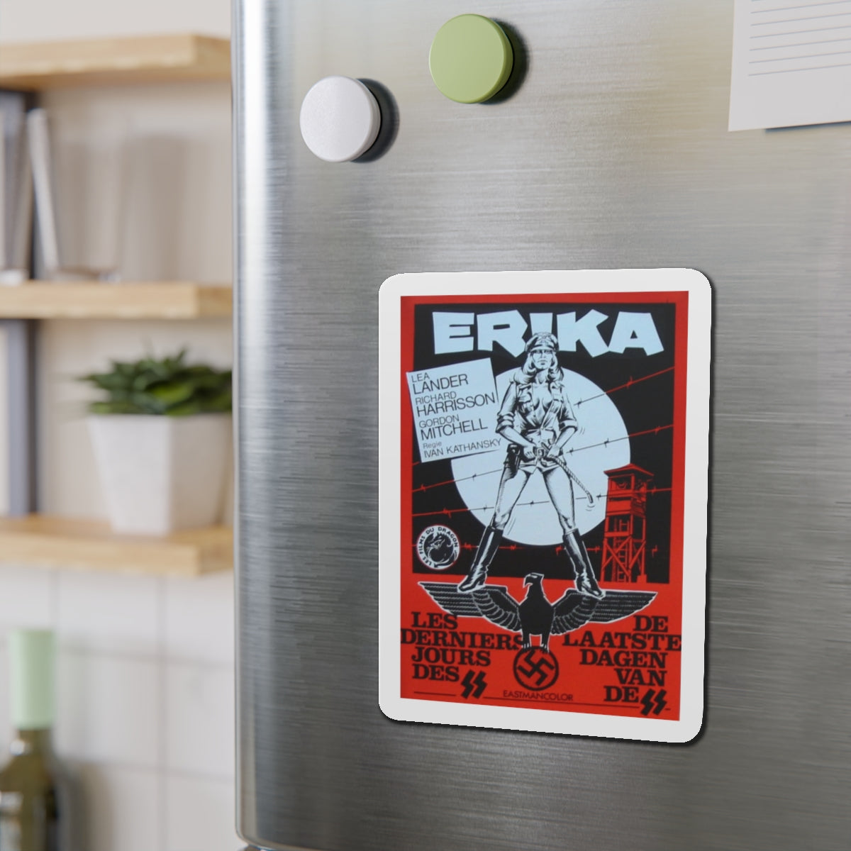 ERIKA (ACHTUNG DESERT TIGERS) 1977 Movie Poster - Die-Cut Magnet-The Sticker Space