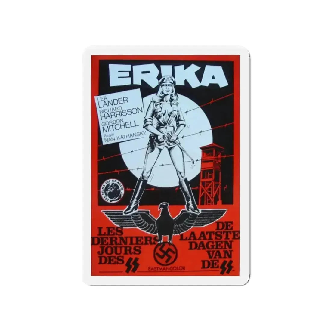ERIKA (ACHTUNG DESERT TIGERS) 1977 Movie Poster - Refrigerator Magnet - The Sticker Space