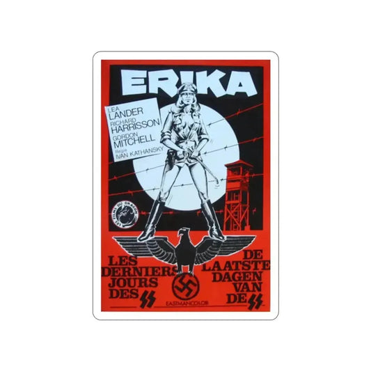 ERIKA (ACHTUNG DESERT TIGERS) 1977 Movie Poster STICKER Vinyl Die-Cut Decal 2 Inch - The Sticker Space