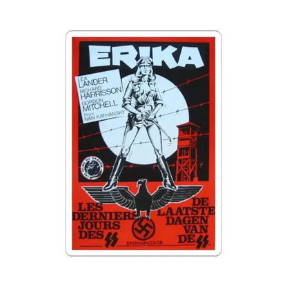 ERIKA (ACHTUNG DESERT TIGERS) 1977 Movie Poster - STICKER Vinyl Kiss-Cut Decal 6 Inch White - The Sticker Space