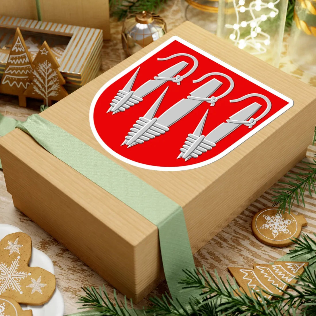 Eräjärvi.vaakuna (Finland) (Coat of Arms) STICKER Vinyl Kiss-Cut Decal - The Sticker Space