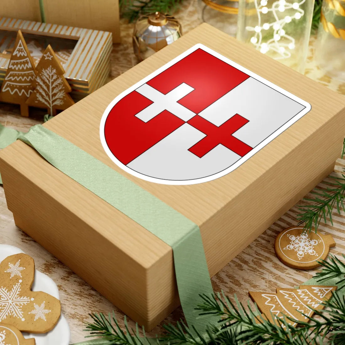 Ernen-coat of arms (Switzerland) (Coat of Arms) STICKER Vinyl Kiss-Cut Decal - The Sticker Space