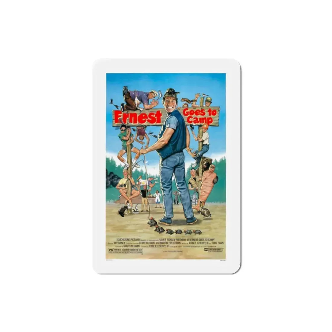 Ernest Goes to Camp 1987 Movie Poster Refrigerator Magnet 2 Inch - The Sticker Space