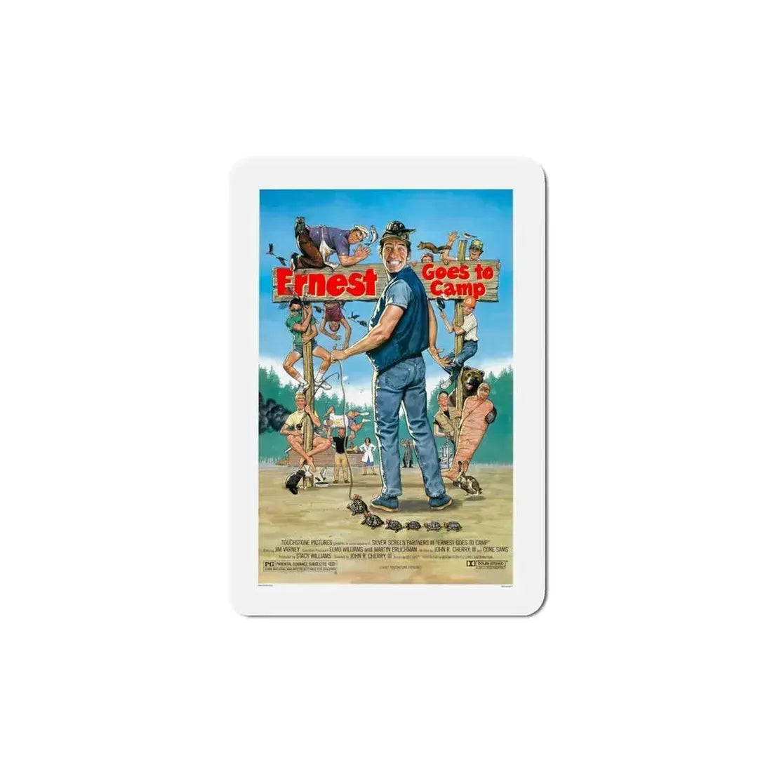 Ernest Goes to Camp 1987 Movie Poster Refrigerator Magnet 5 Inch - The Sticker Space