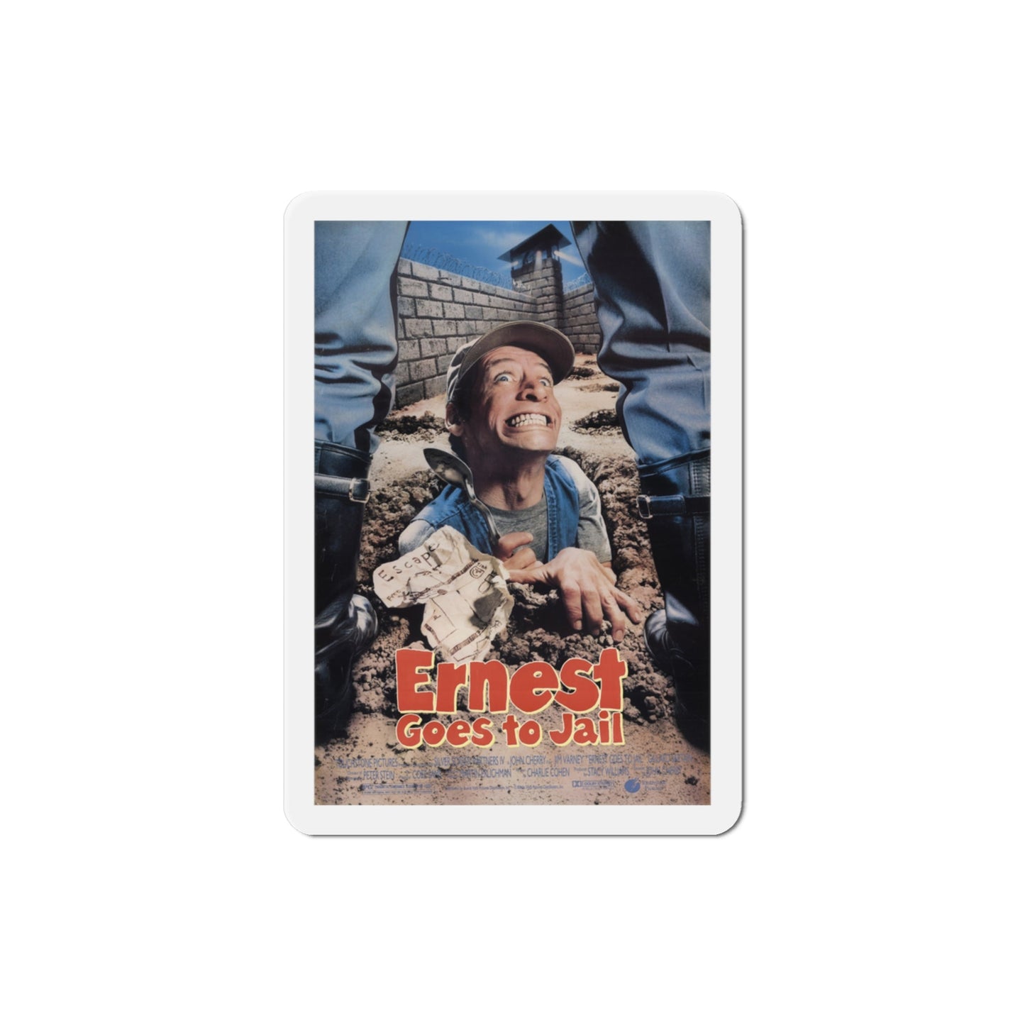 Ernest Goes to Jail 1990 Movie Poster Die-Cut Magnet-3" x 3"-The Sticker Space