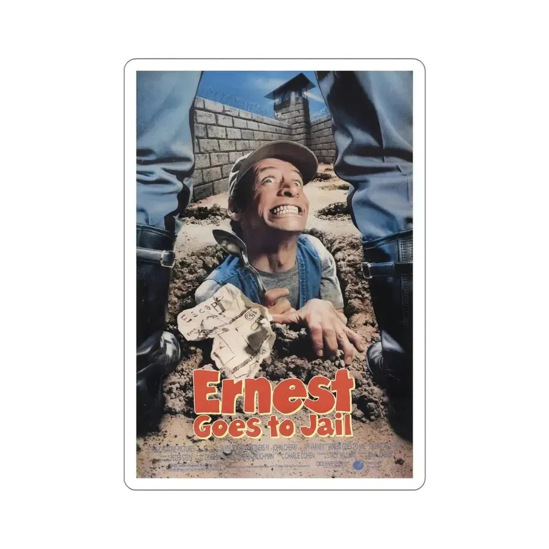 Ernest Goes to Jail 1990 Movie Poster STICKER Vinyl Die-Cut Decal - The Sticker Space