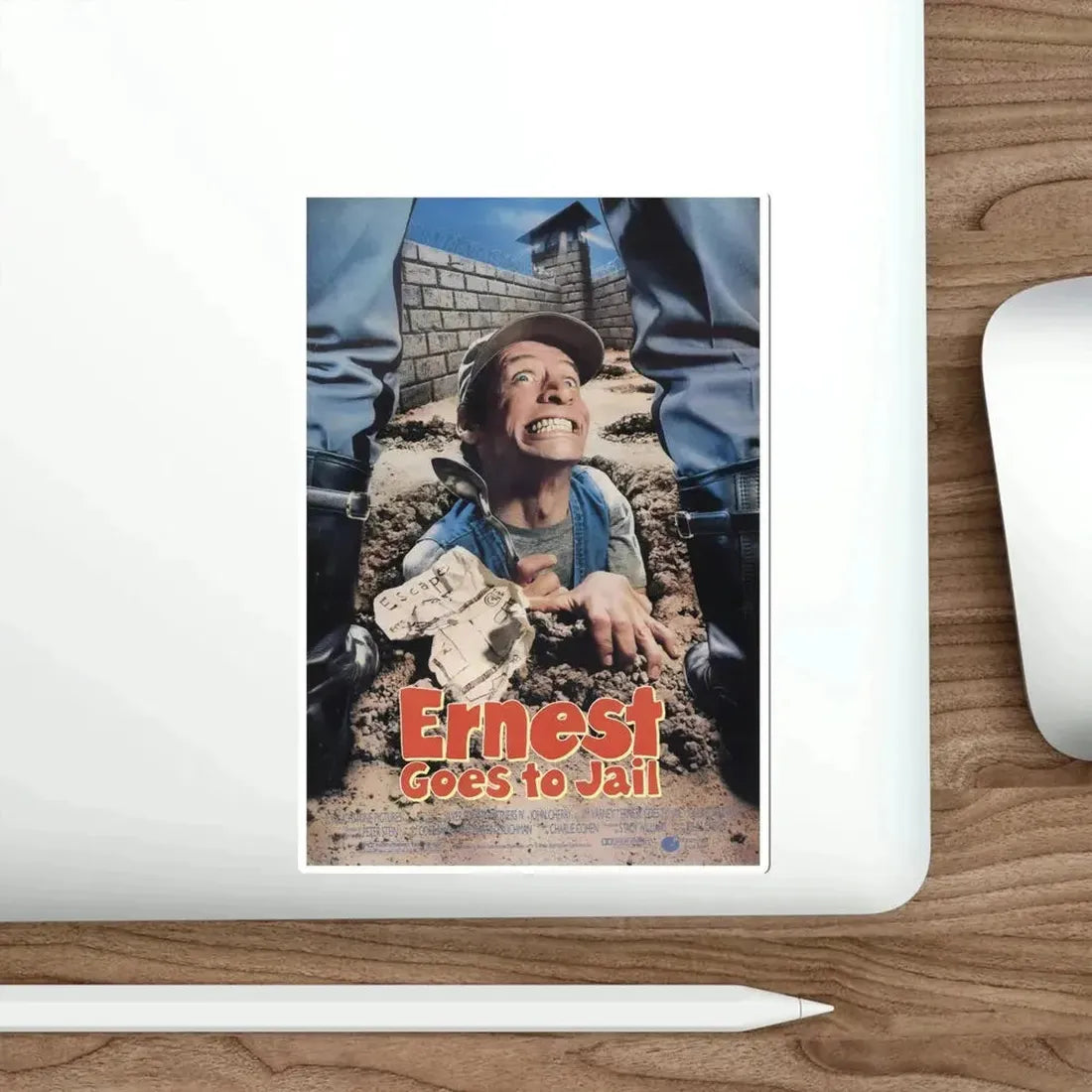 Ernest Goes to Jail 1990 Movie Poster STICKER Vinyl Die-Cut Decal - The Sticker Space