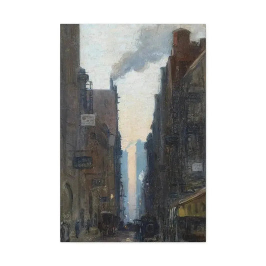 Ernest Lawson (1873-1939) New York Street Scene - Canvas Wall Art 24″ x 36″ 1.25" - The Sticker Space
