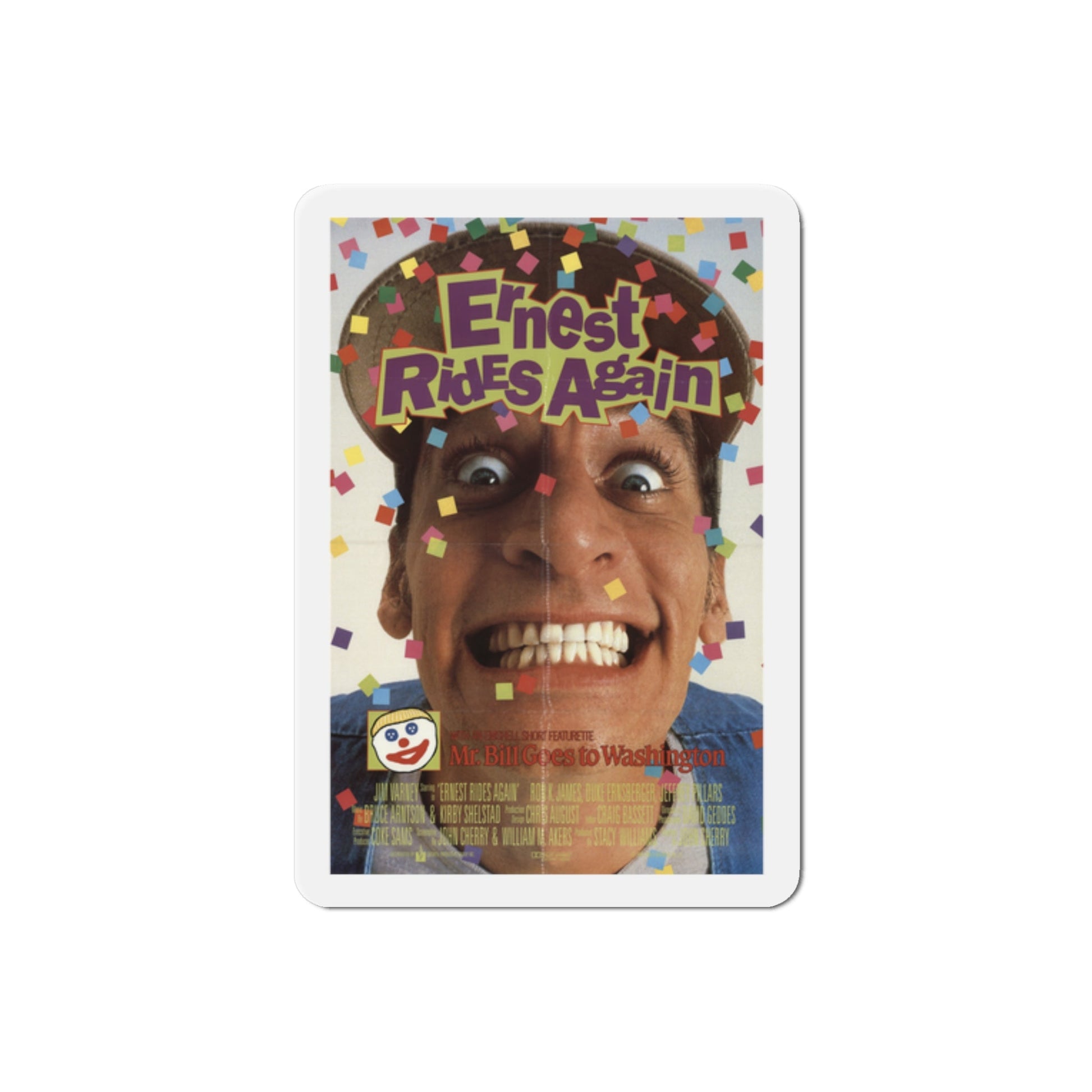 Ernest Rides Again 1993 Movie Poster Die-Cut Magnet-2" x 2"-The Sticker Space