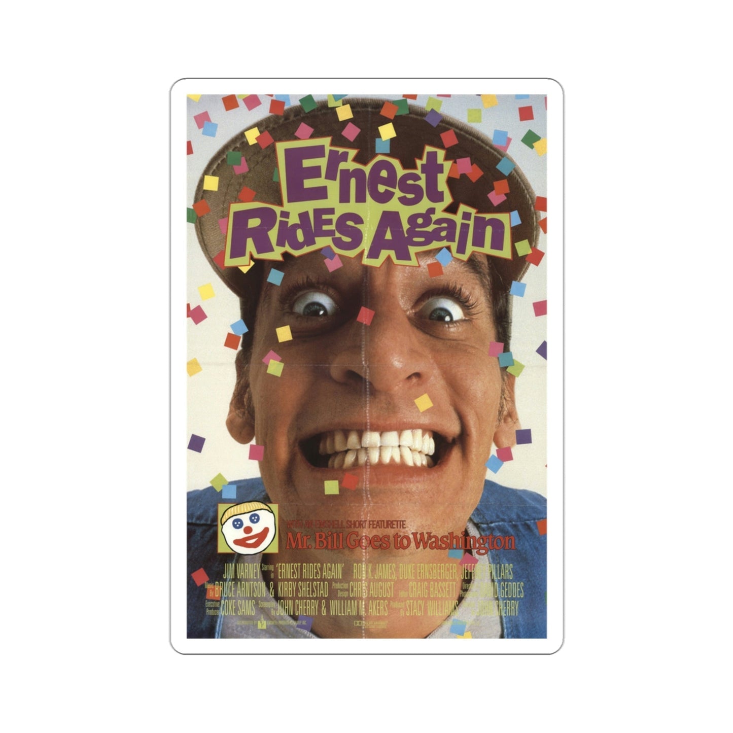 Ernest Rides Again 1993 Movie Poster STICKER Vinyl Die-Cut Decal-3 Inch-The Sticker Space